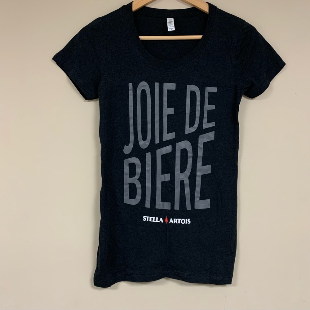 Stella Artois Joie De Biere Gray Tee Shirt Men’s Small Short Sleeve T-Shirt Top